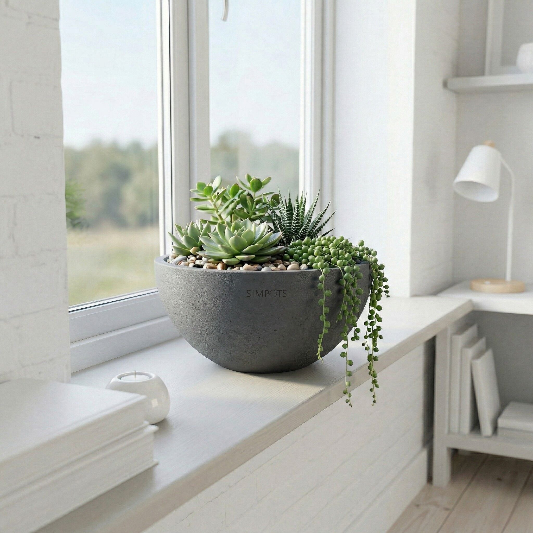 The Orb Sculptural Planter (Gray)