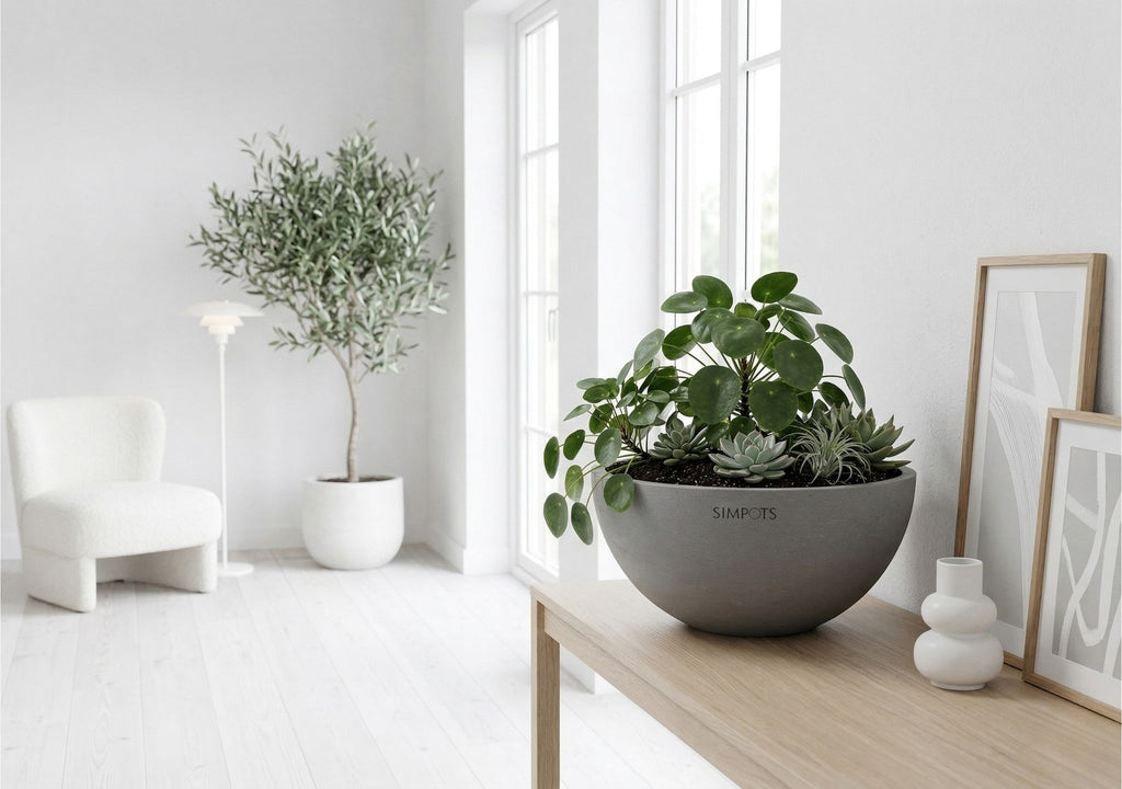 The Orb Sculptural Planter (Gray)