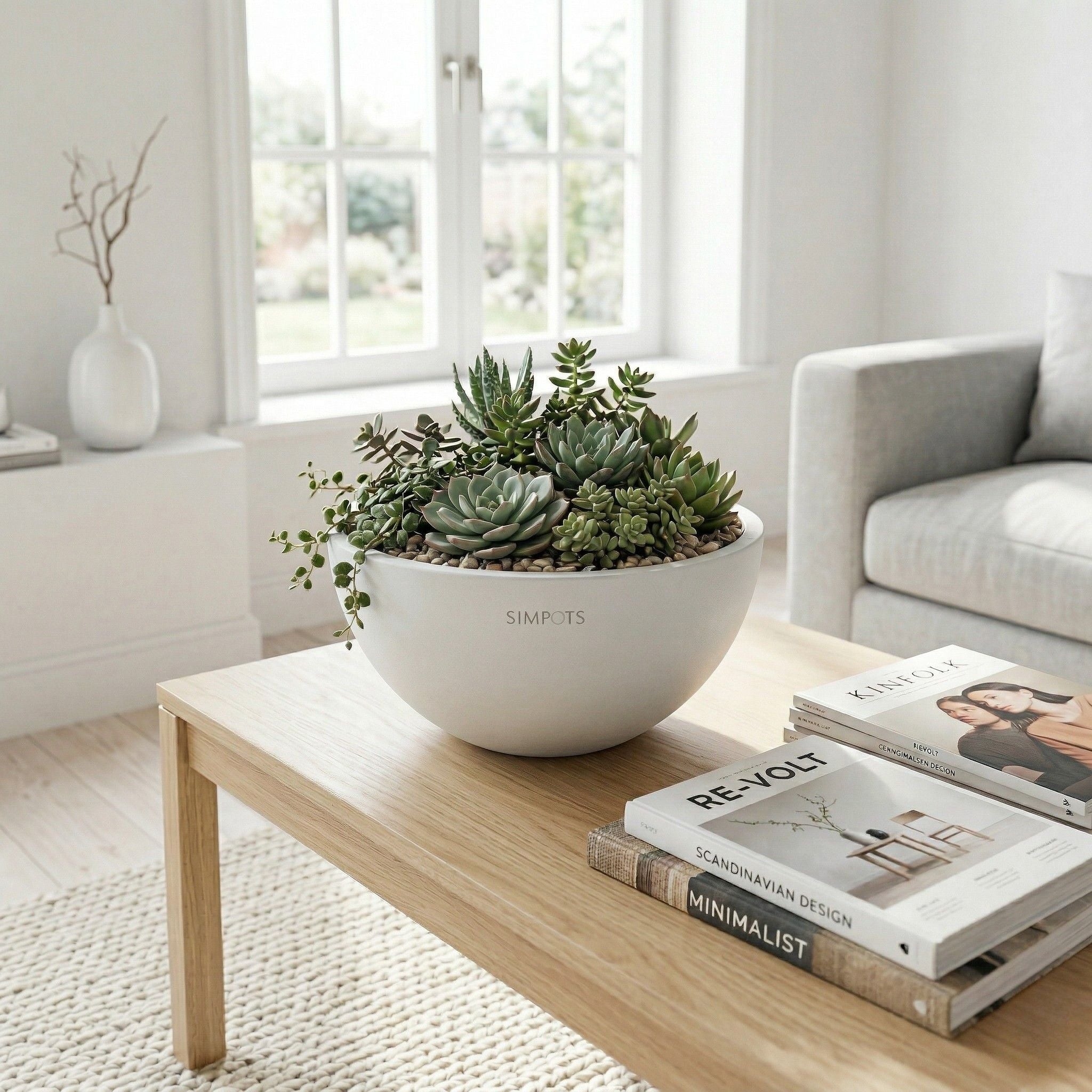 The Orb Sculptural Planter (White)