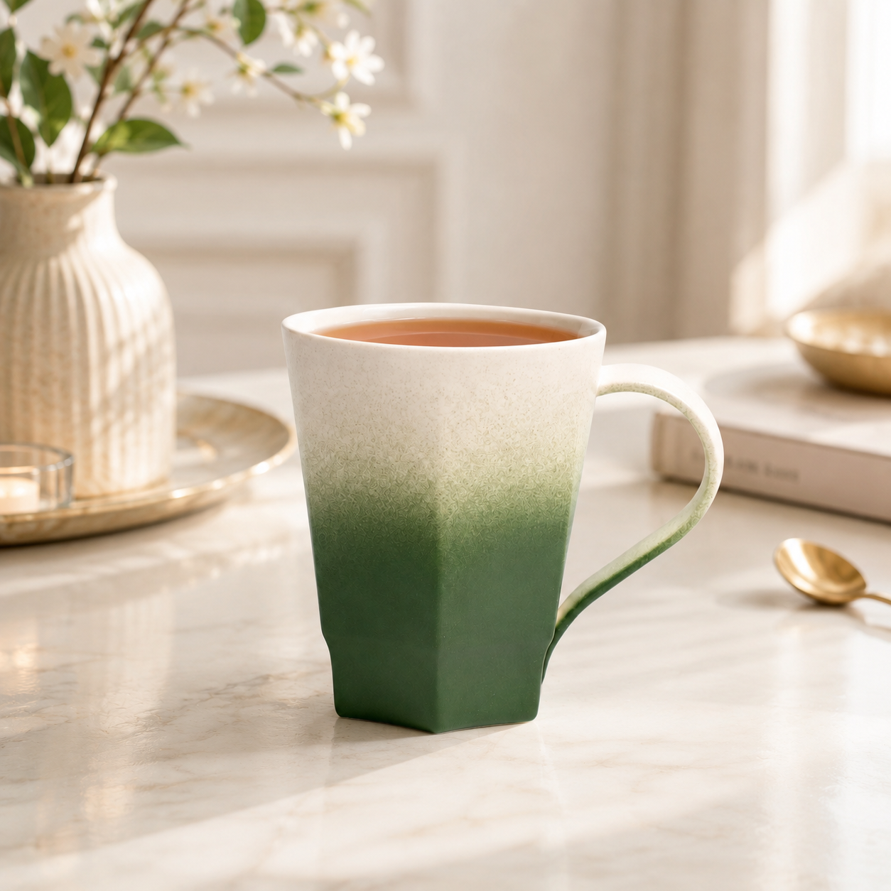 Singular Green Gradient Ceramic Mug