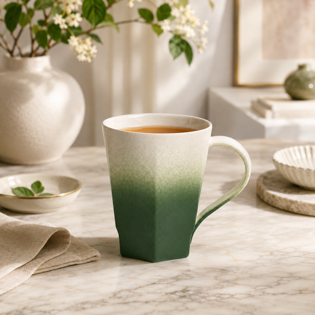 Singular Green Gradient Ceramic Mug