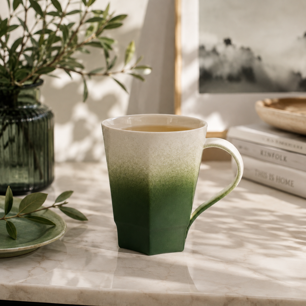 Singular Green Gradient Ceramic Mug