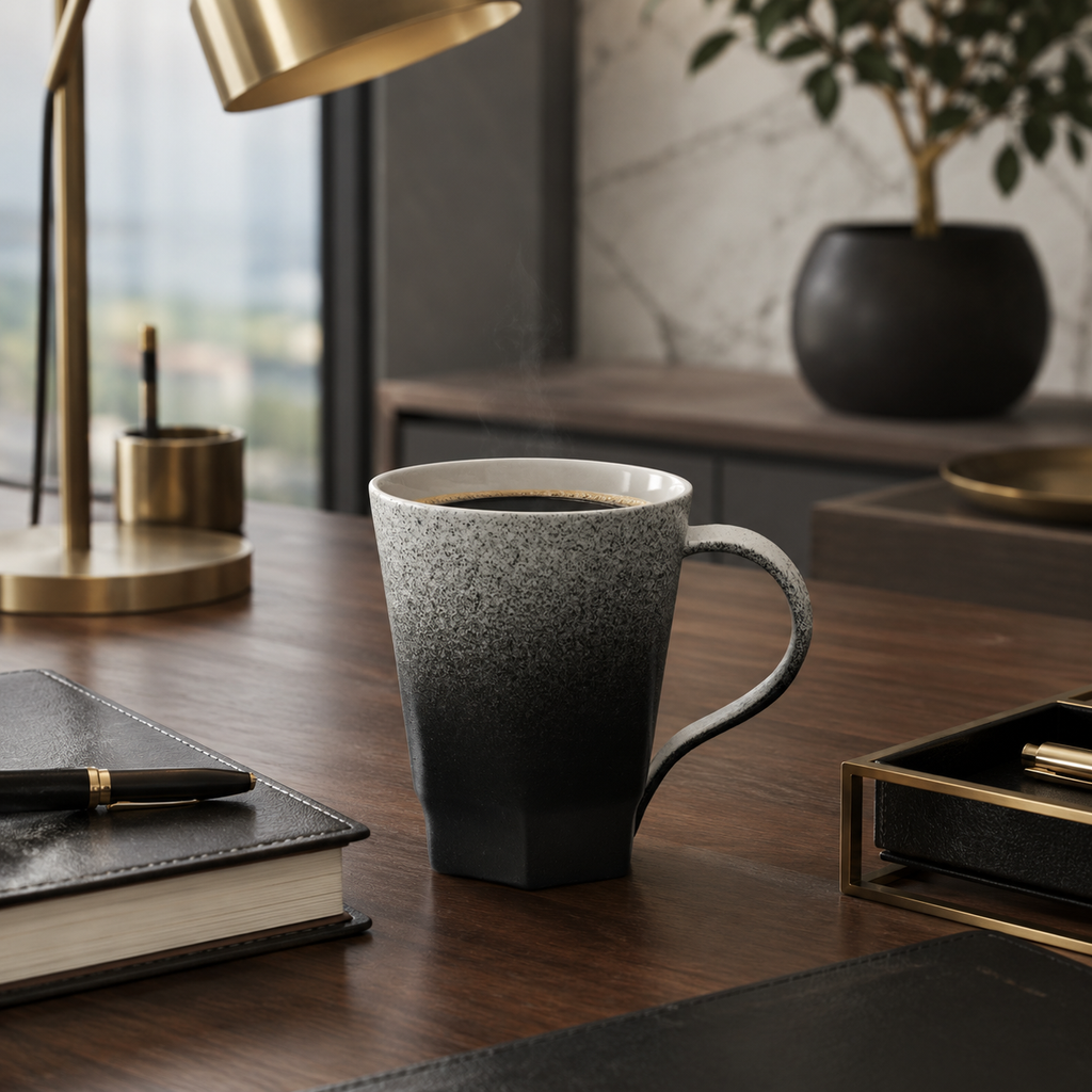 Singular Black Gradient Ceramic Mug