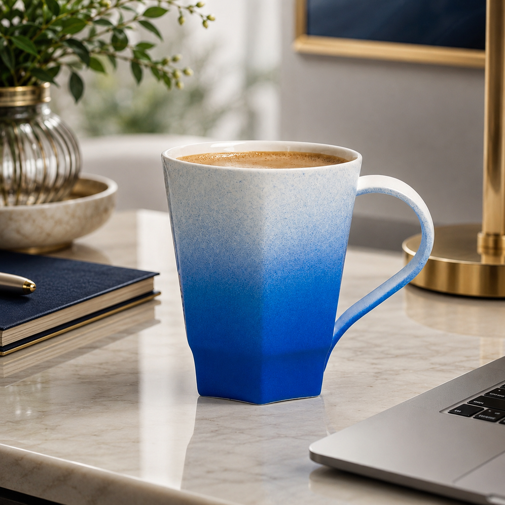 Singular Blue Gradient Ceramic Mug