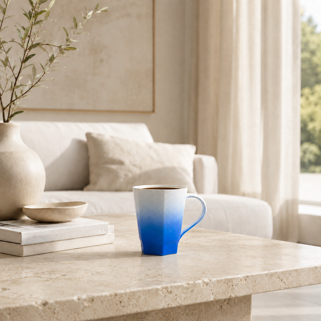 Singular Blue Gradient Ceramic Mug