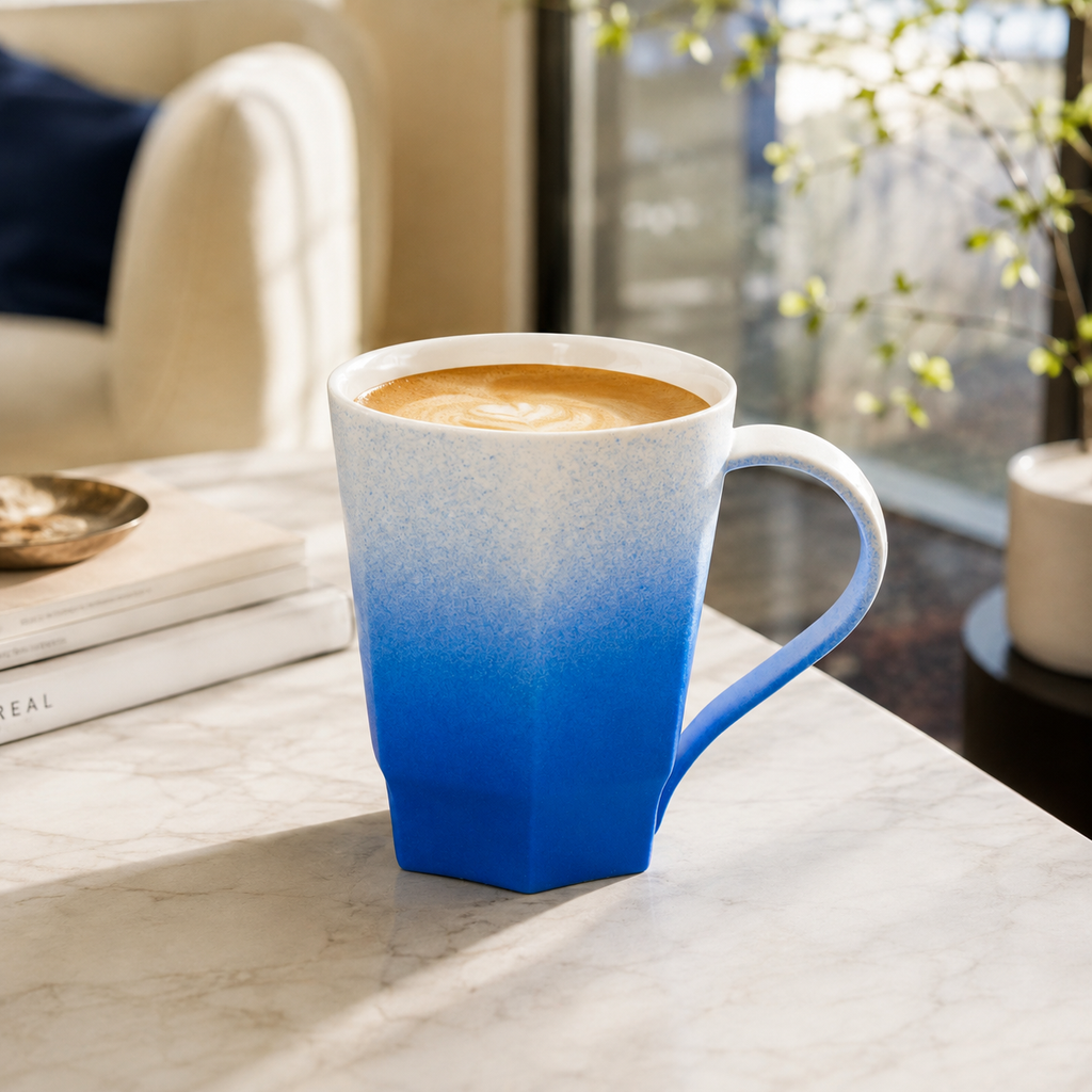 Singular Blue Gradient Ceramic Mug