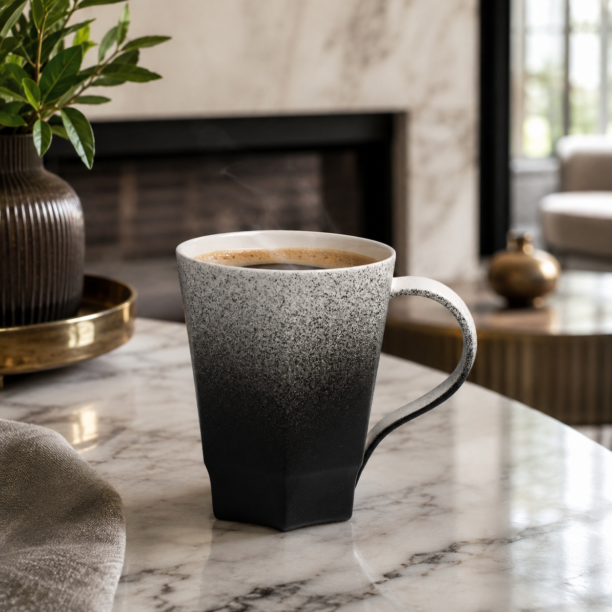 Singular Black Gradient Ceramic Mug