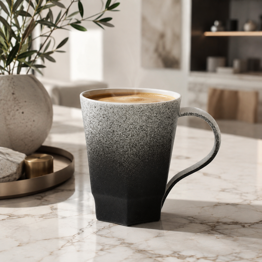 Singular Black Gradient Ceramic Mug