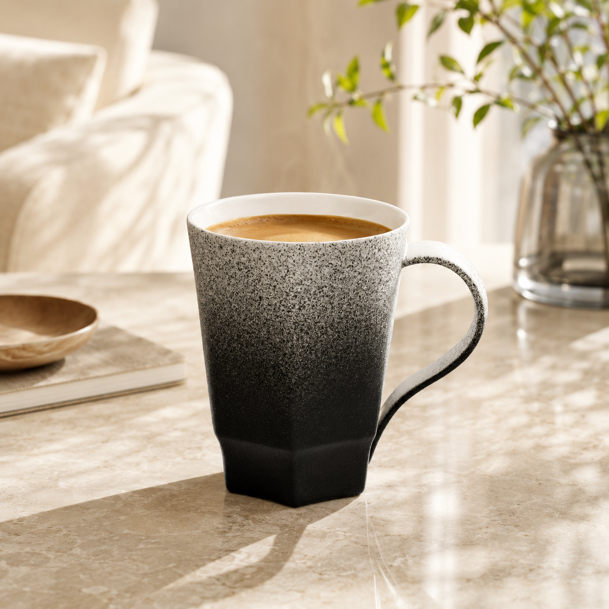 Singular Black Gradient Ceramic Mug