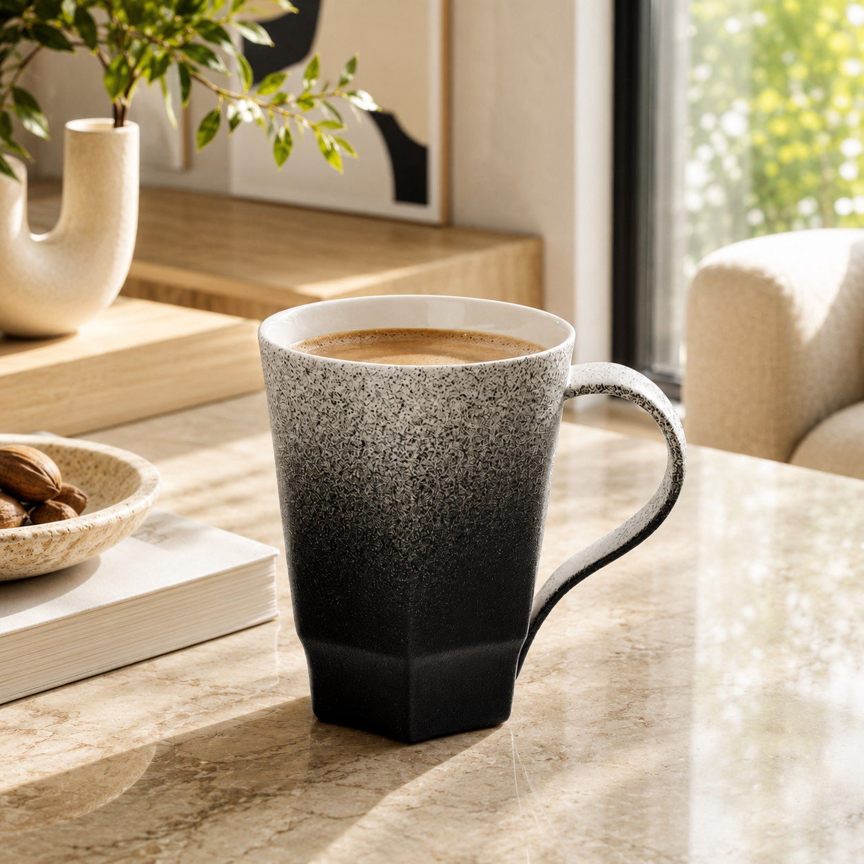 Singular Black Gradient Ceramic Mug