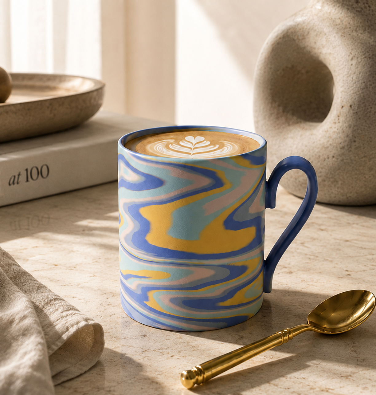 The Singular Fluid Mug (Blue & Yellow)