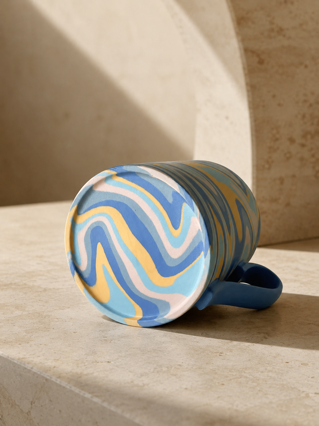 The Singular Fluid Mug (Blue & Yellow)