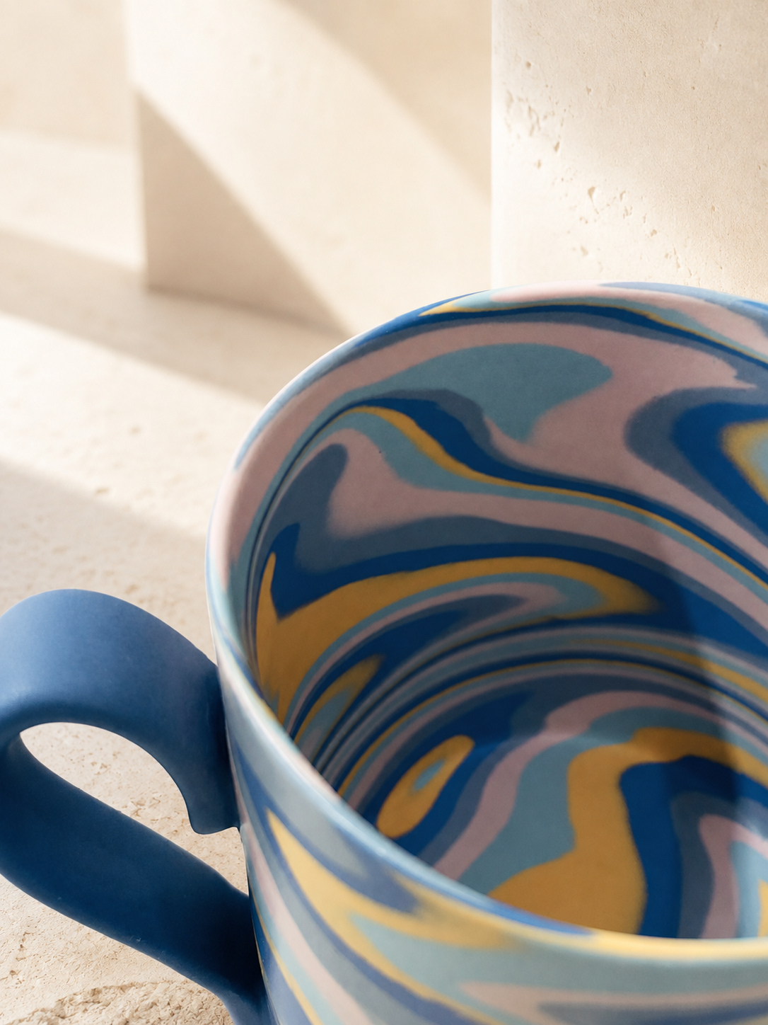 The Singular Fluid Mug (Blue & Yellow)