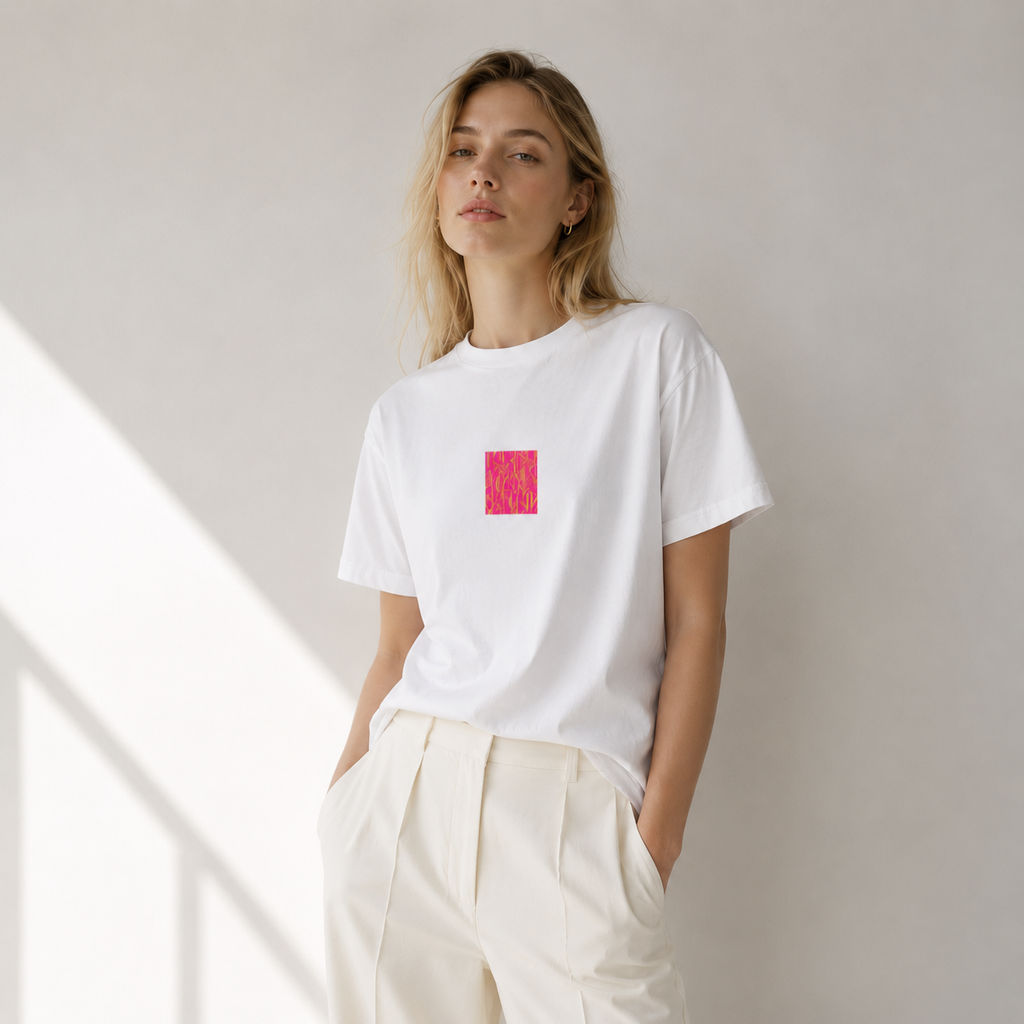 Zebra Geometry Tee (Pink)
