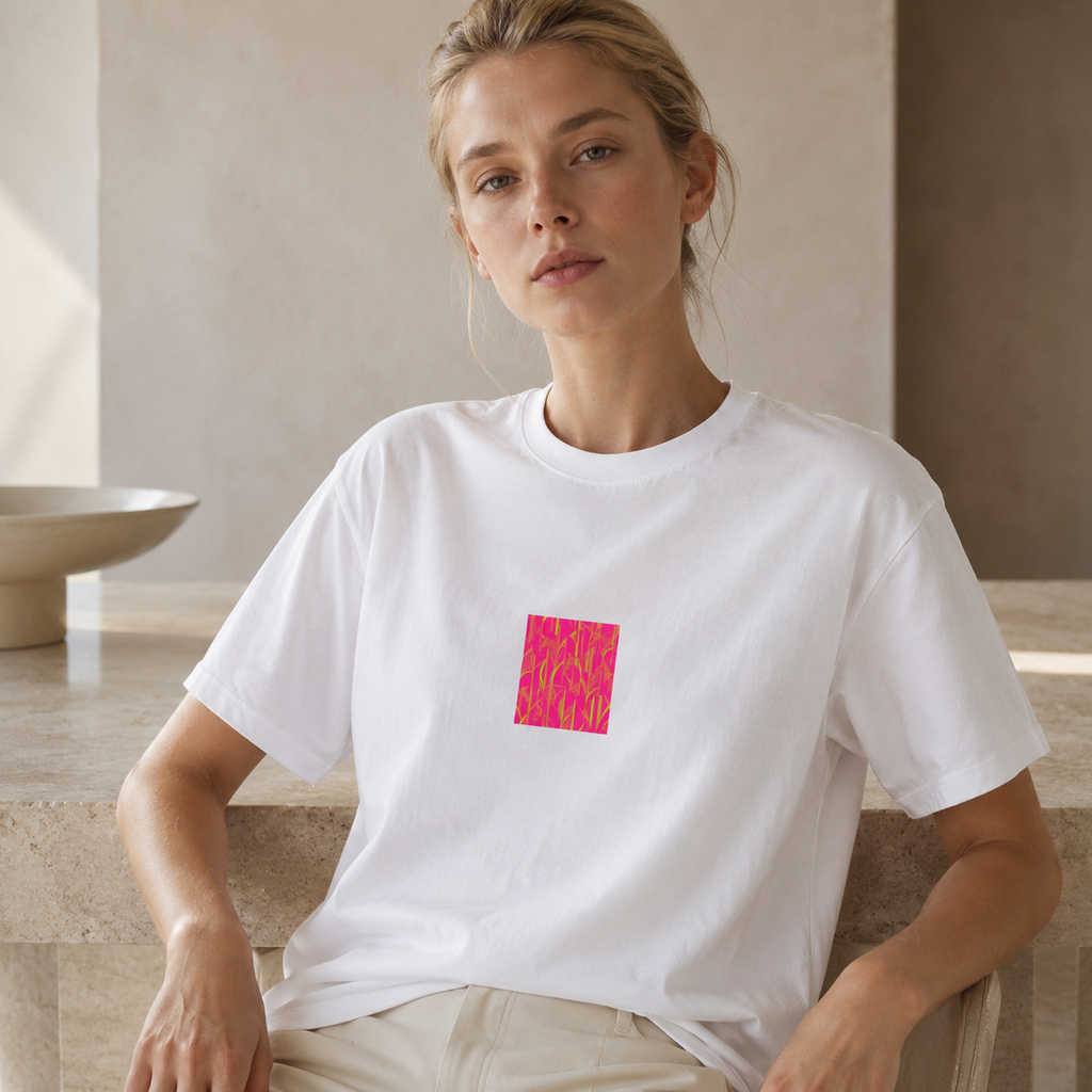 Zebra Geometry Tee (Pink)