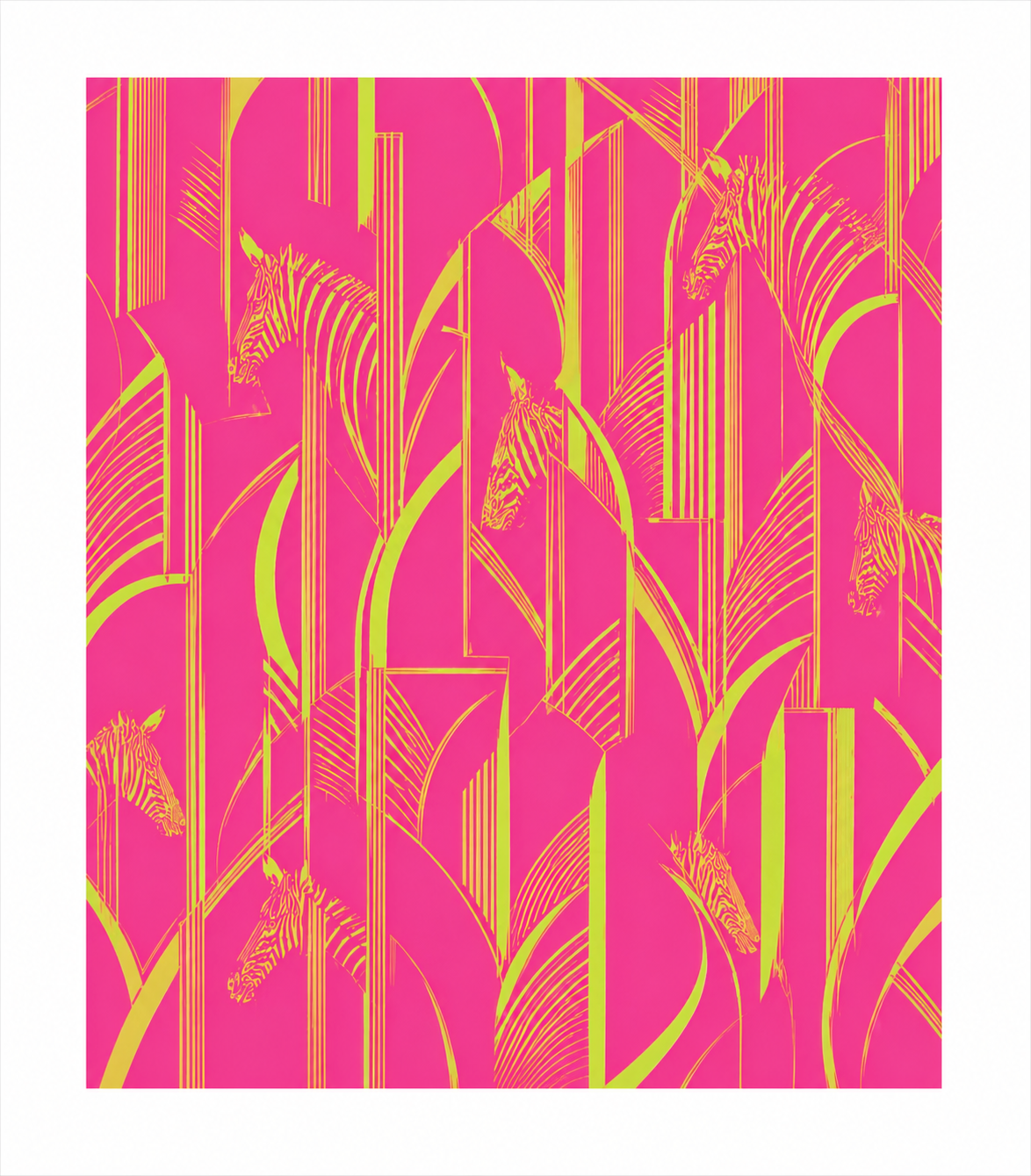 Zebra Geometry Tee (Pink)