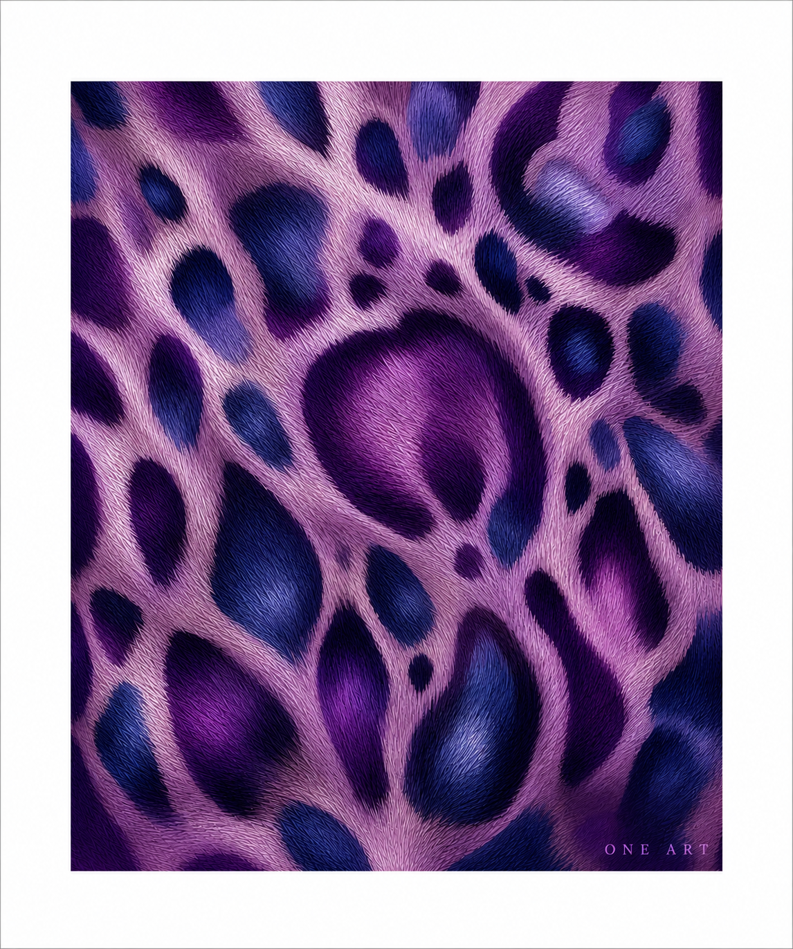 Violet Abstract Organic T-Shirt
