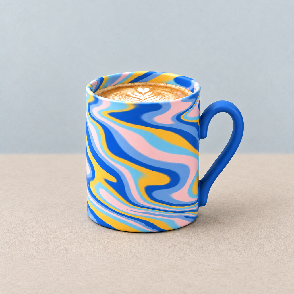 The Singular Fluid Mug (Blue & Yellow)