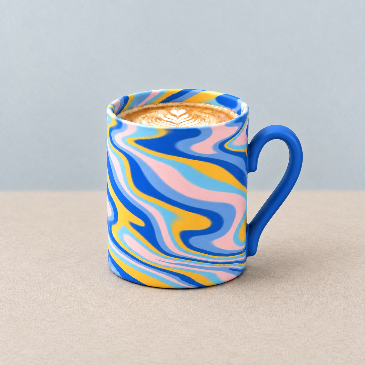 The Singular Fluid Mug (Blue & Yellow)