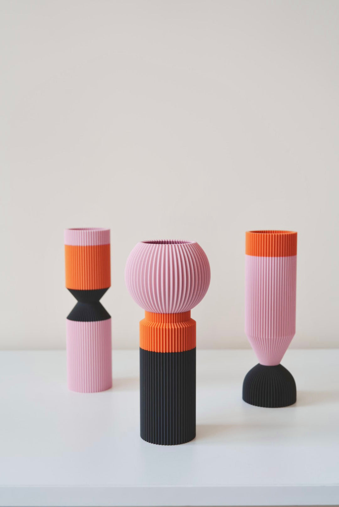 Modern Designer Vase — Minimalist Artistic Flower Vase (Pink3)