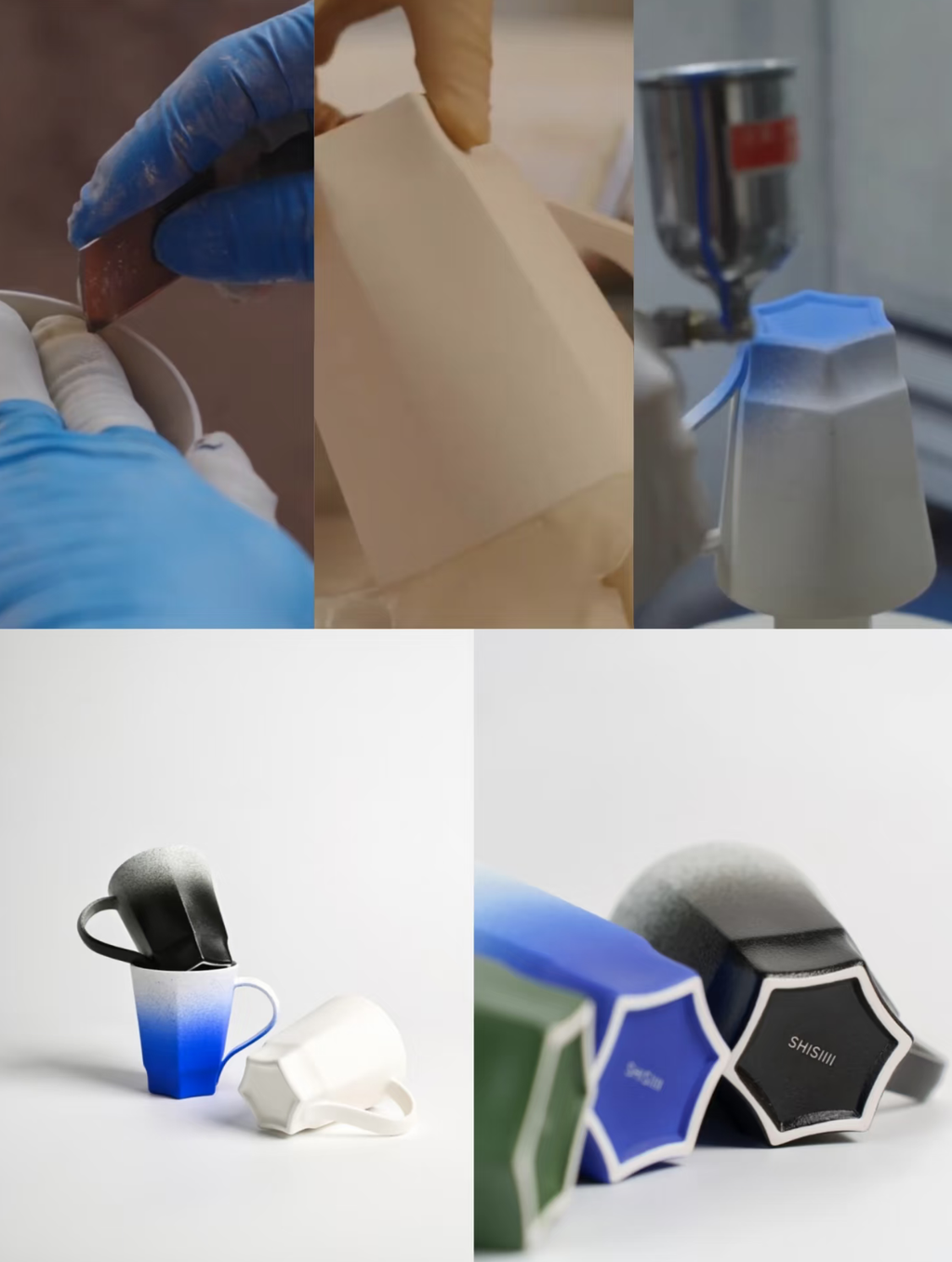 Singular Blue Gradient Ceramic Mug