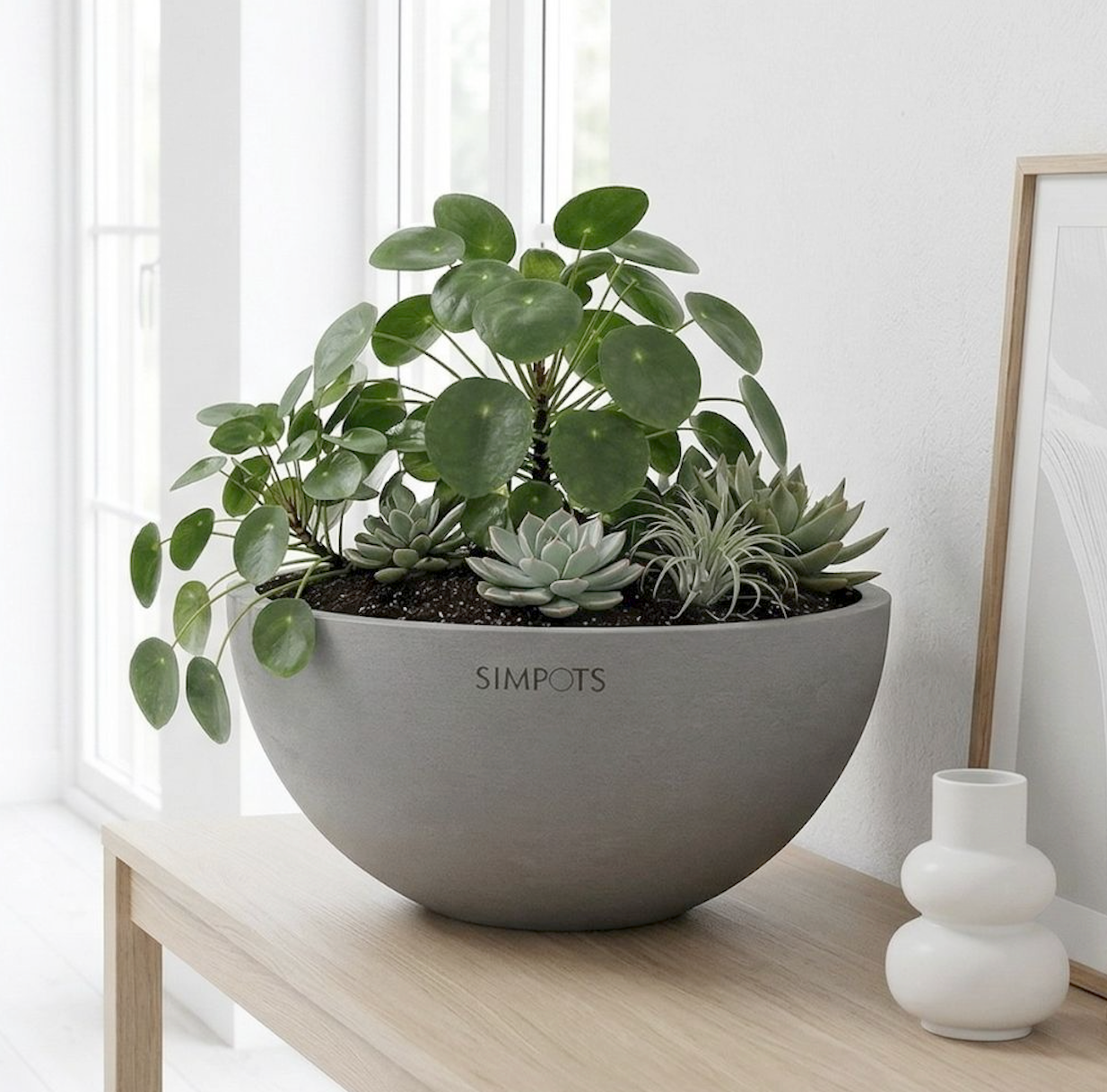 The Orb Sculptural Planter (Gray)