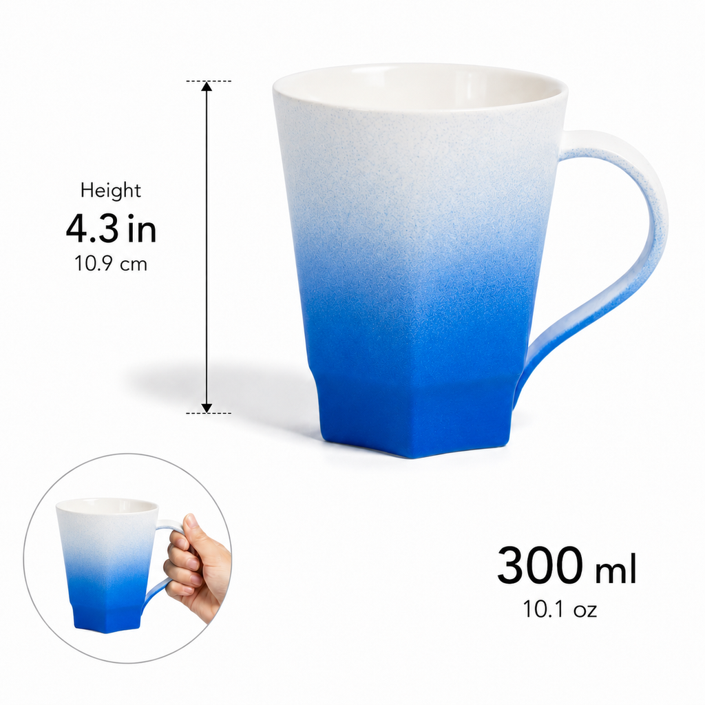 Singular Blue Gradient Ceramic Mug