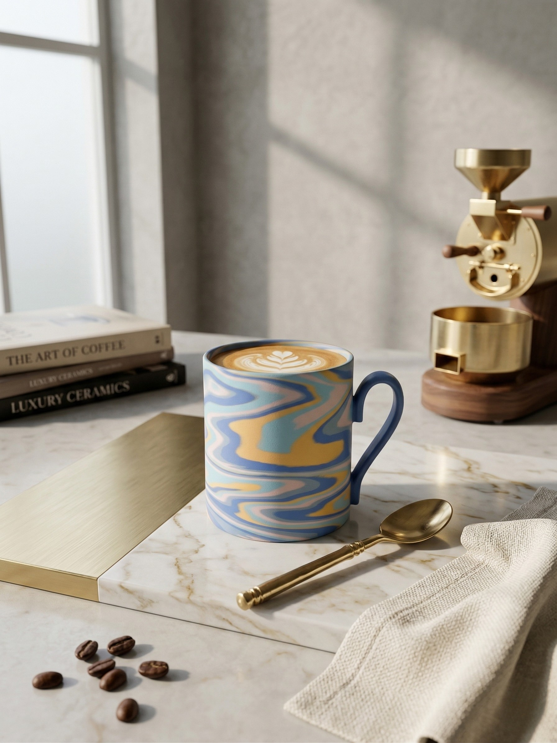 The Singular Fluid Mug (Blue & Yellow)