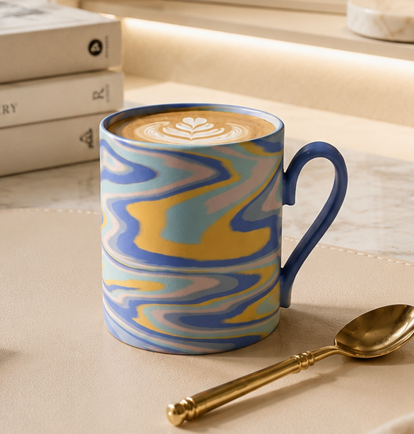 The Singular Fluid Mug (Blue & Yellow)