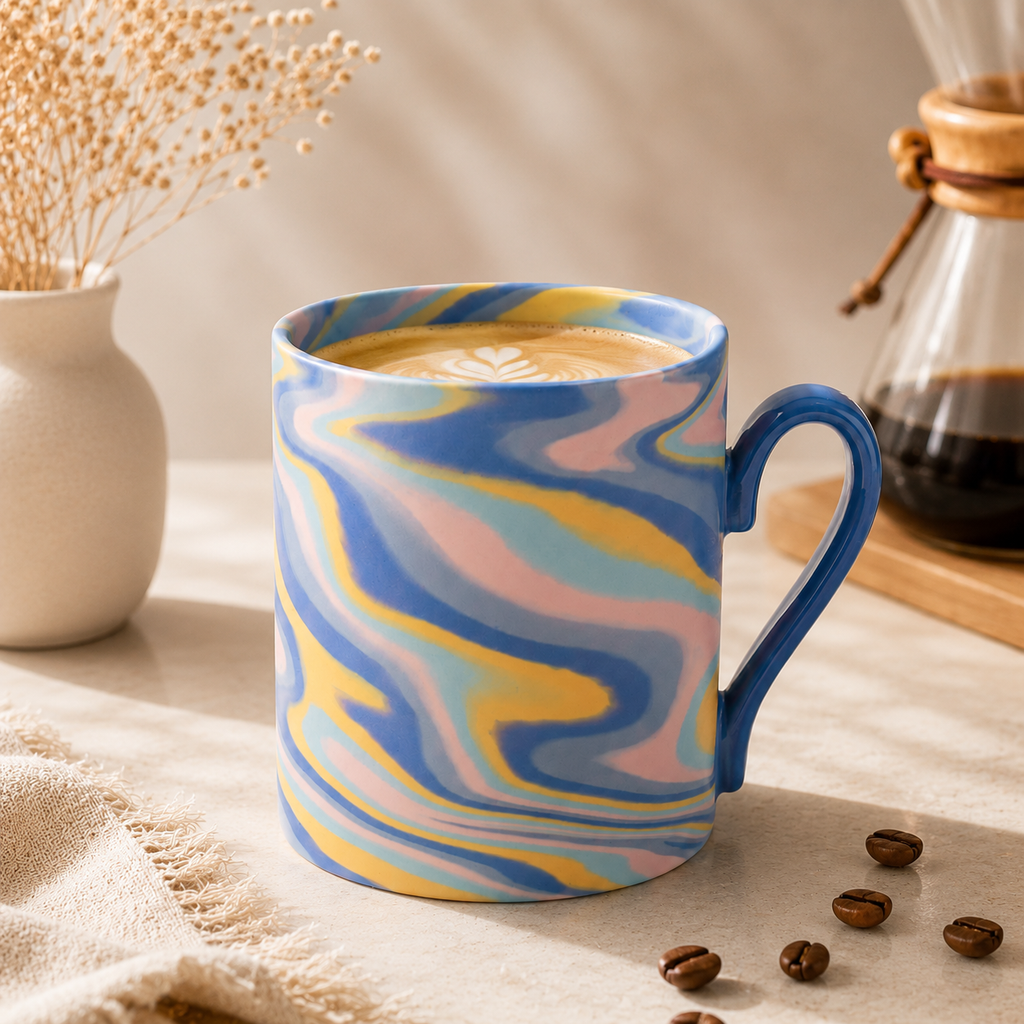 The Singular Fluid Mug (Blue & Yellow)