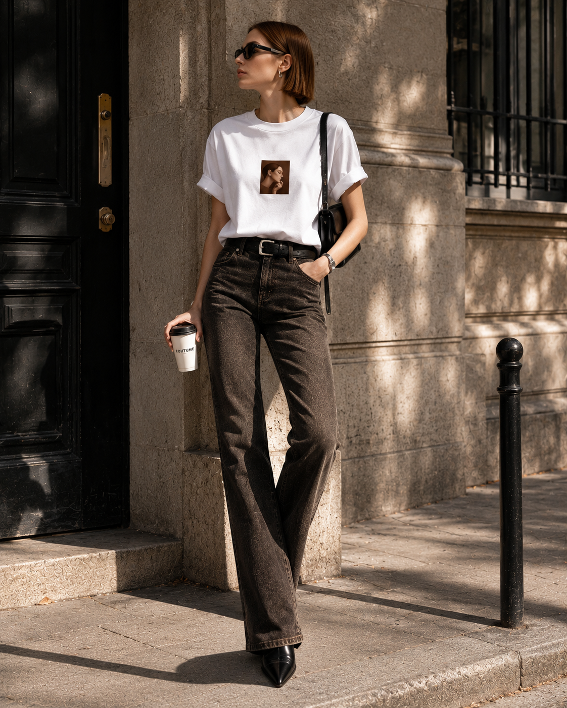 Silent Muse | Wearable Art T-Shirt (brown)