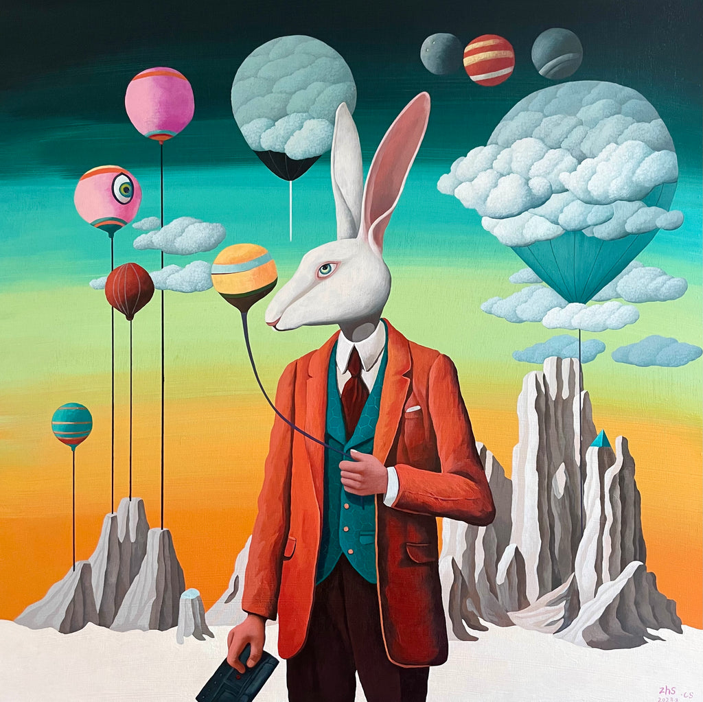 Self-Portrait of Mr. White Rabbit