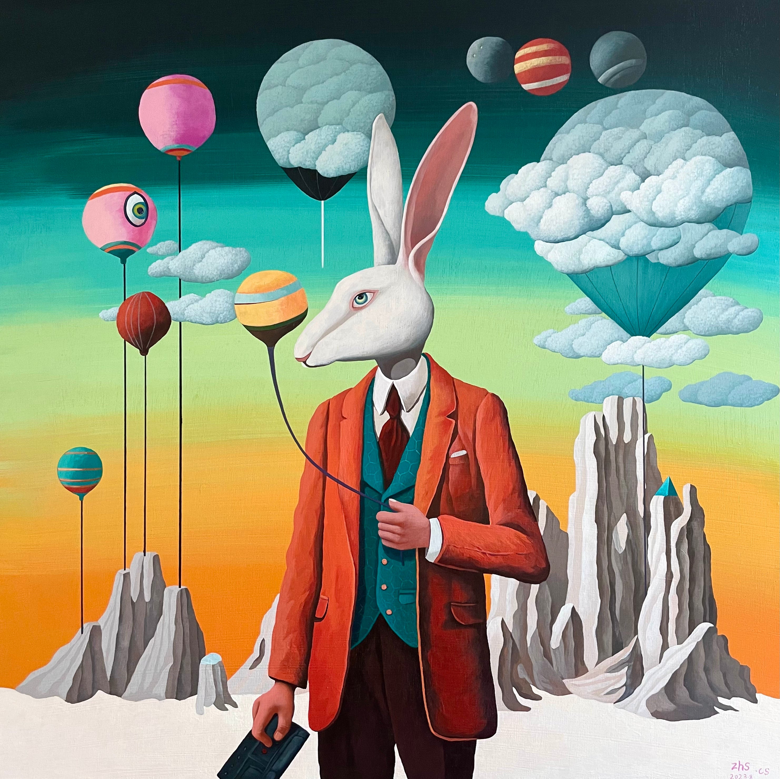 Self-Portrait of Mr. White Rabbit