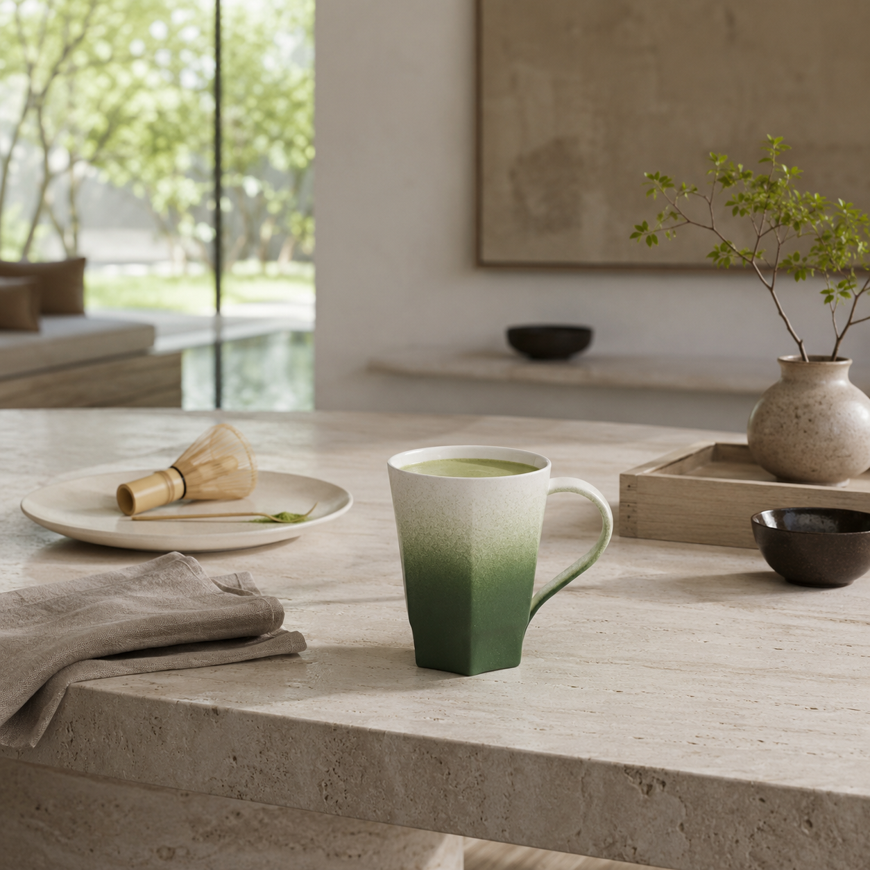 Singular Green Gradient Ceramic Mug
