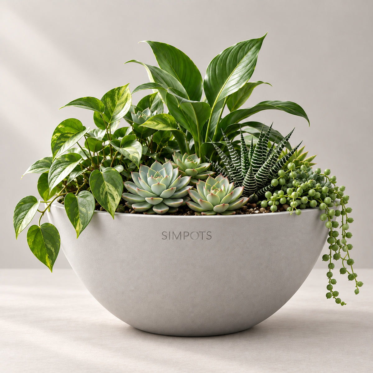 The Orb Sculptural Planter (Gray)