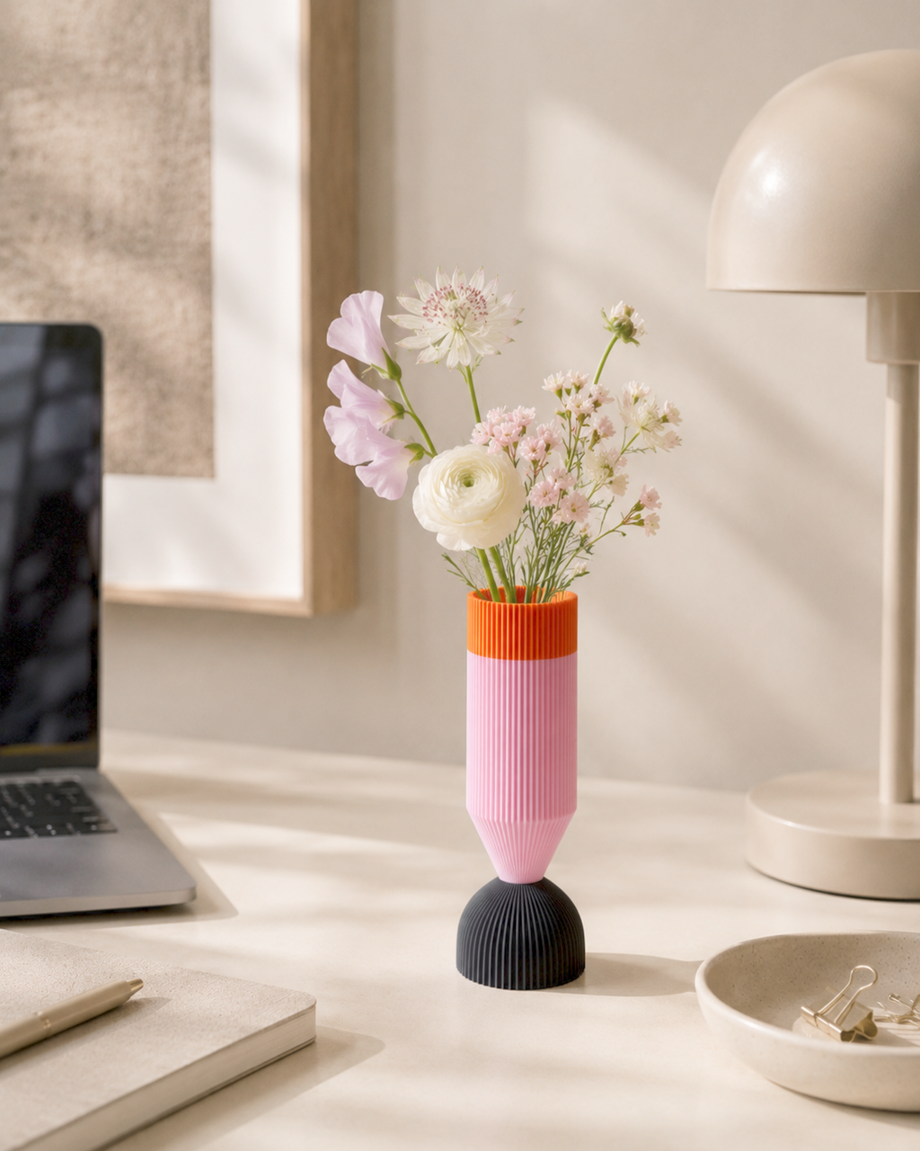 Modern Designer Vase — Minimalist Artistic Flower Vase (Pink2)