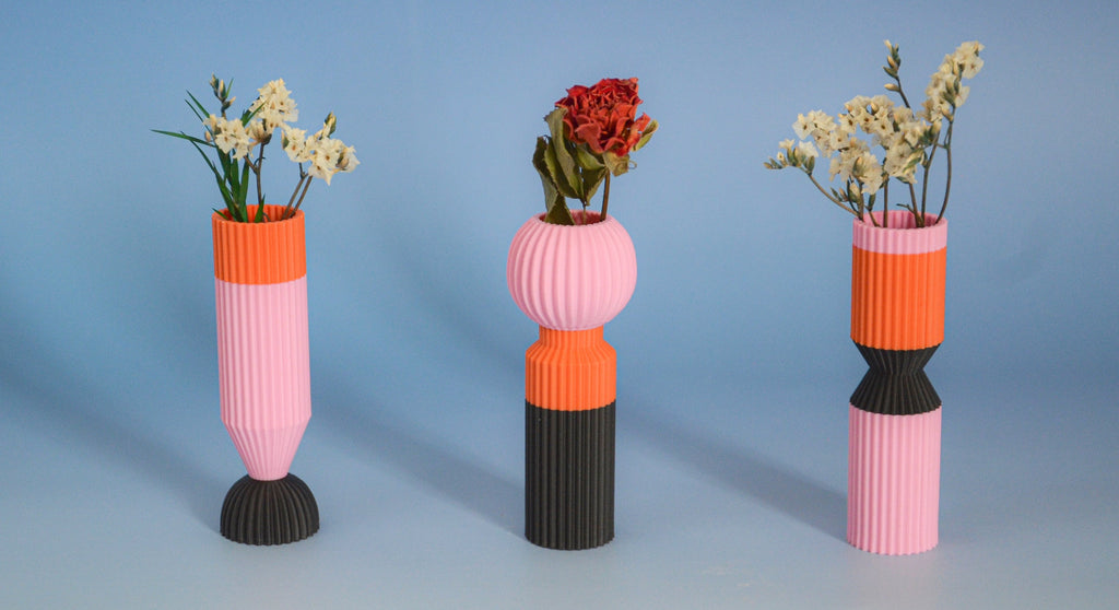Modern Designer Vase — Minimalist Artistic Flower Vase (Pink3)